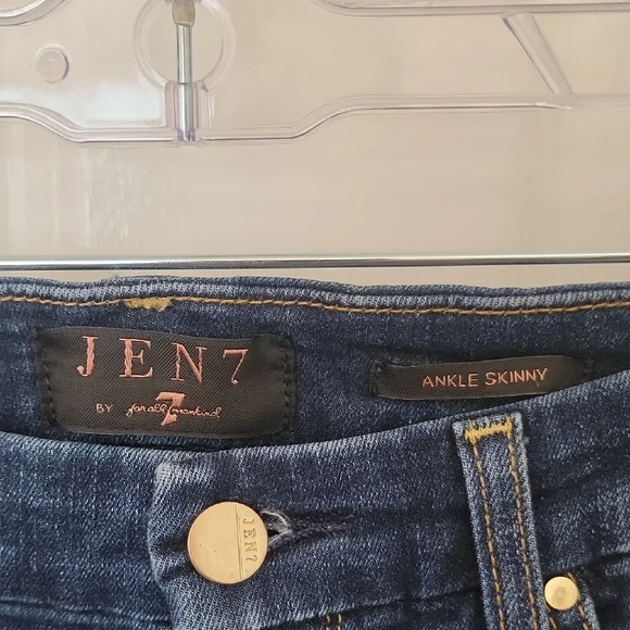 7 For All Mankind Blue Skinny Jeans Versatile Style - Picture 5 of 7